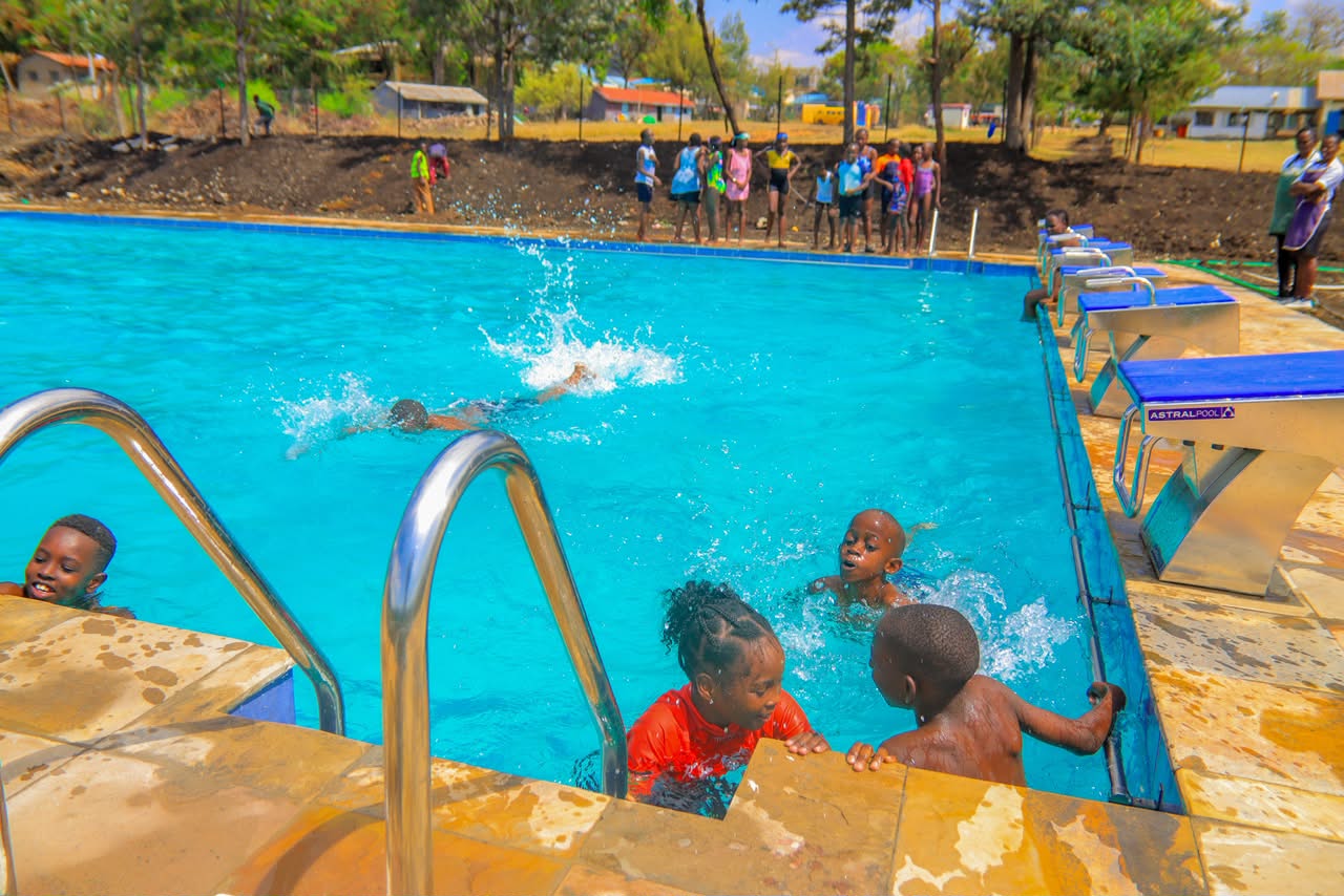 Swimmers in the pool during a public session